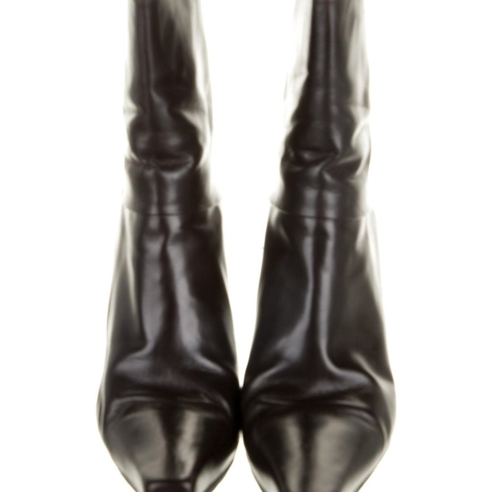 Stuart Weitzman Leather Ankle Boots 10 - Picture 3 of 5